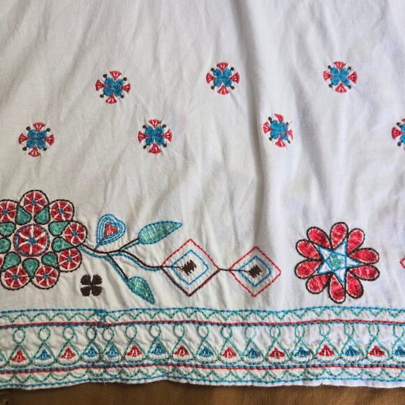 Johnny Was Women Boho Hippie Artsy Embroidered Oversized Boxy Caftan Top L/XL - Picture 5 of 12